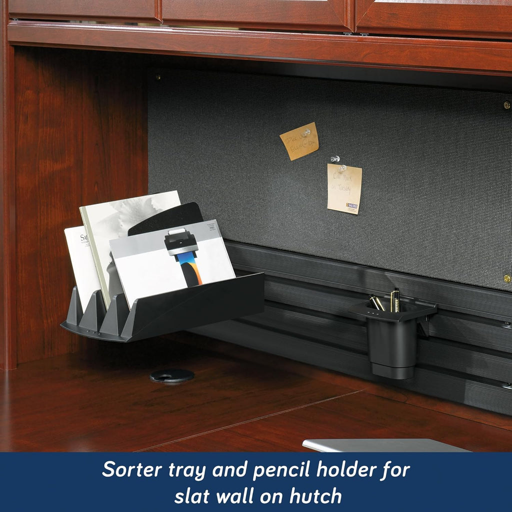 L-Shaped Desk with Hutch, Classic Cherry T781