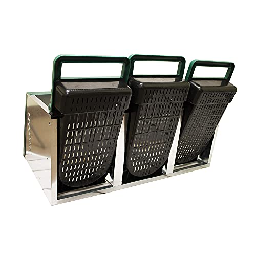 3 Compartment Roll Out Nesting Box for Chickens with Lid Cover E665