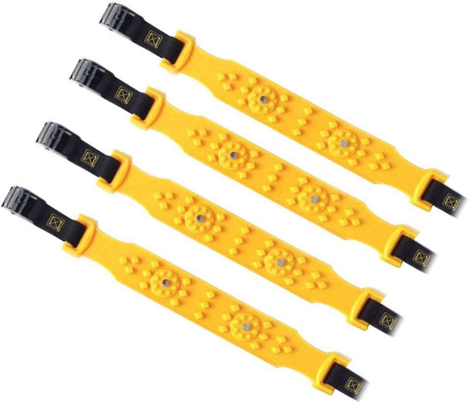 10Pcs Car Snow Chains Yellow Pack of 2 P3824