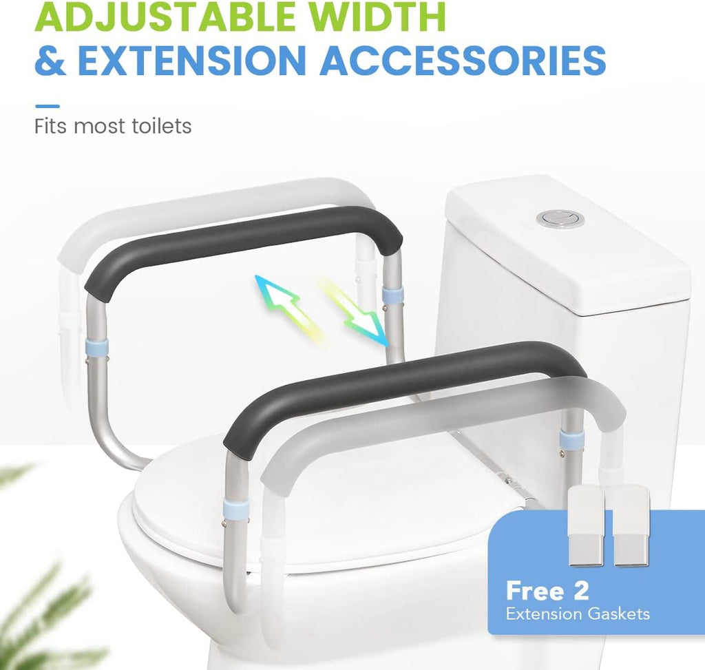 Adjustable Compact Toilet Safety Rail with Hand Rails H3407