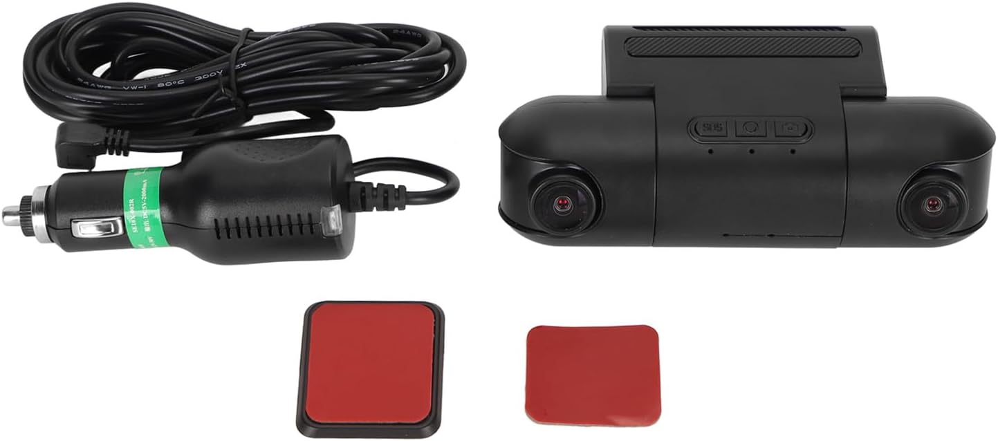1080P FHD Front and Rear Dash Cam with 170° Wide Angle E340