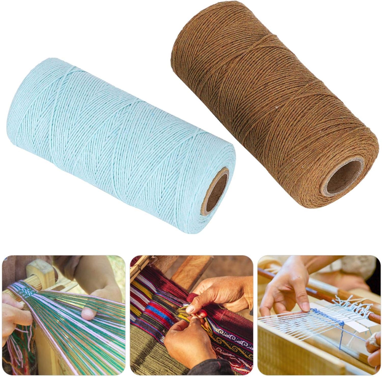 8/4 100% Cotton Weaving Warp Thread 2 Rolls 2 Colors P6606