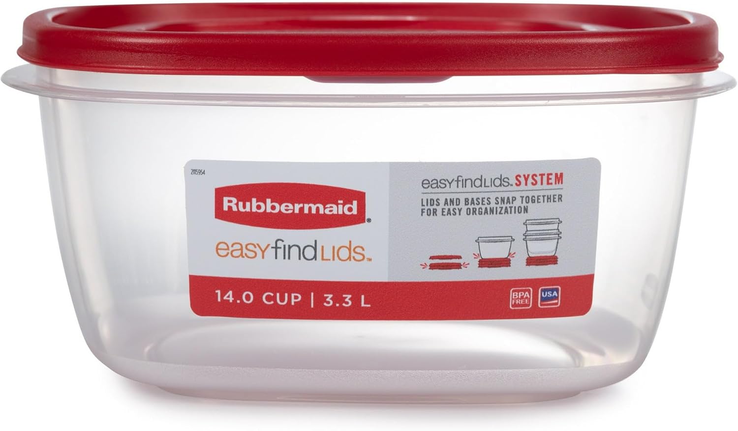 Red 14 Cup Food Storage Container 2 Pack N6079