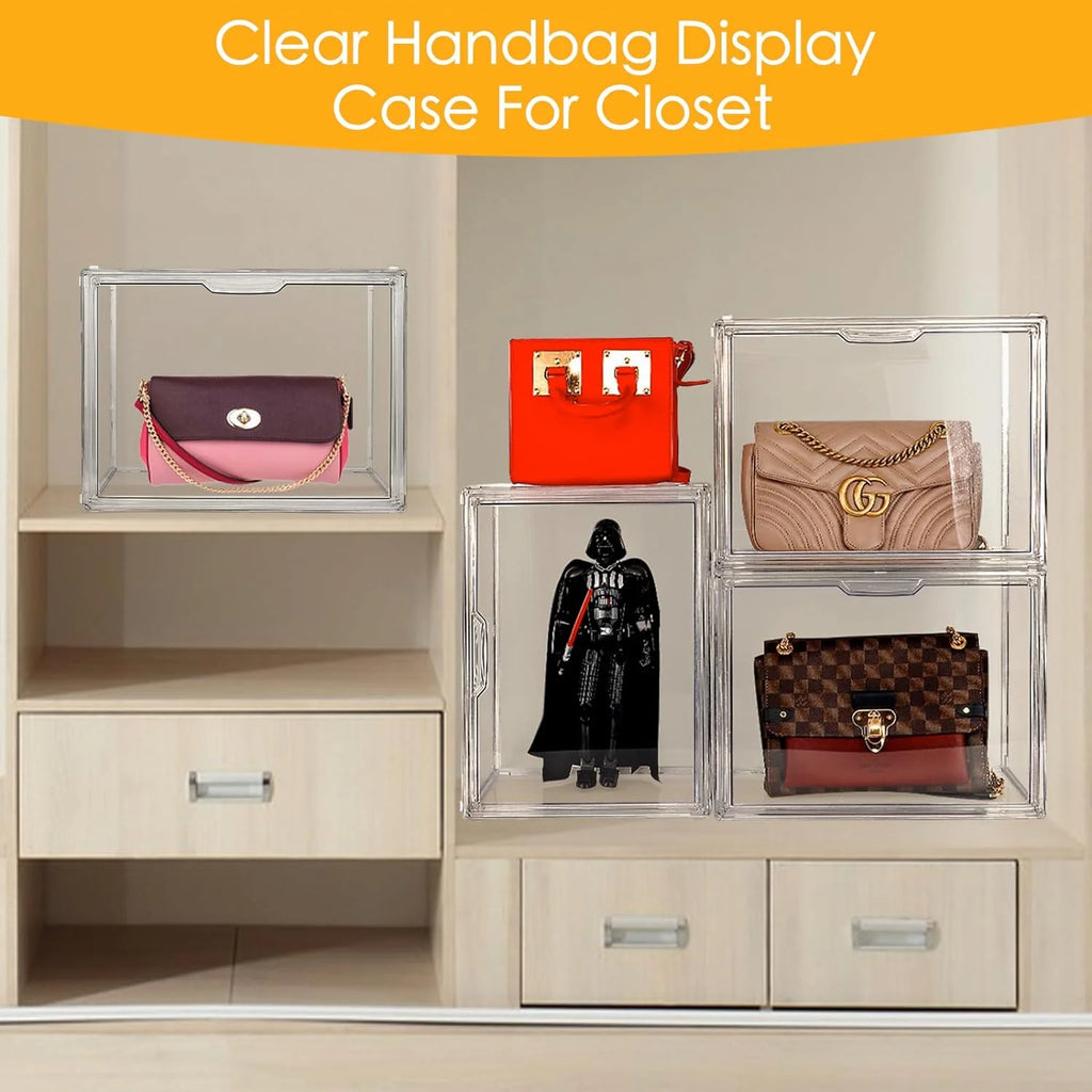 6Pack Clear Acrylic Storage Box with Magnetic Door P69568