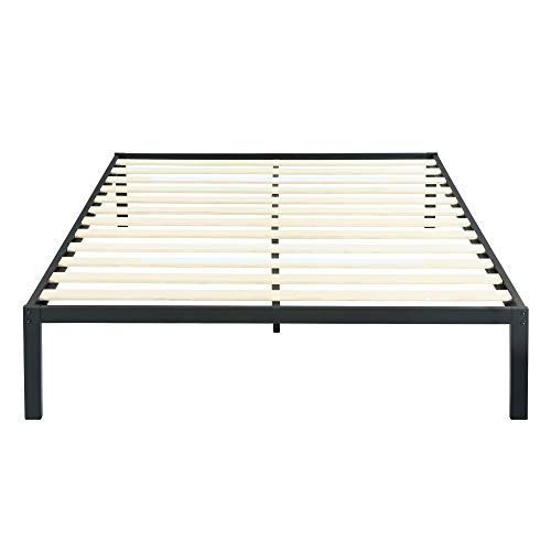 18 Inch Tall Heavy Duty Steel Slat Bed Frame Full Black D895
