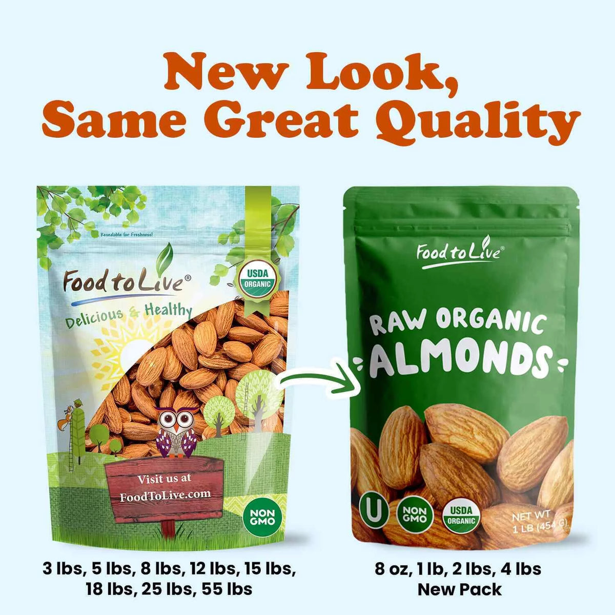 Organic Raw Almonds, 3 Pounds S66177