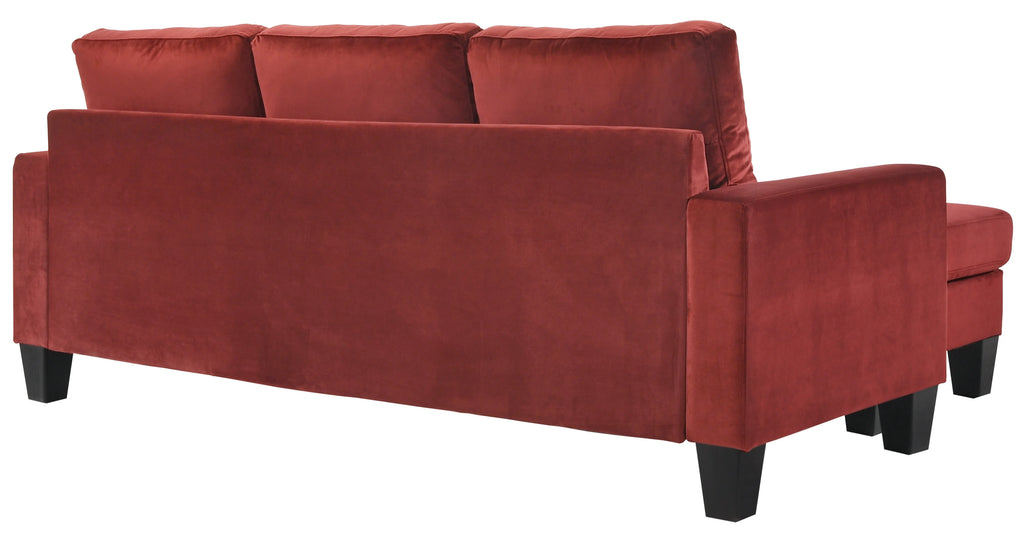 Burgundy Sofa Chaise C7903