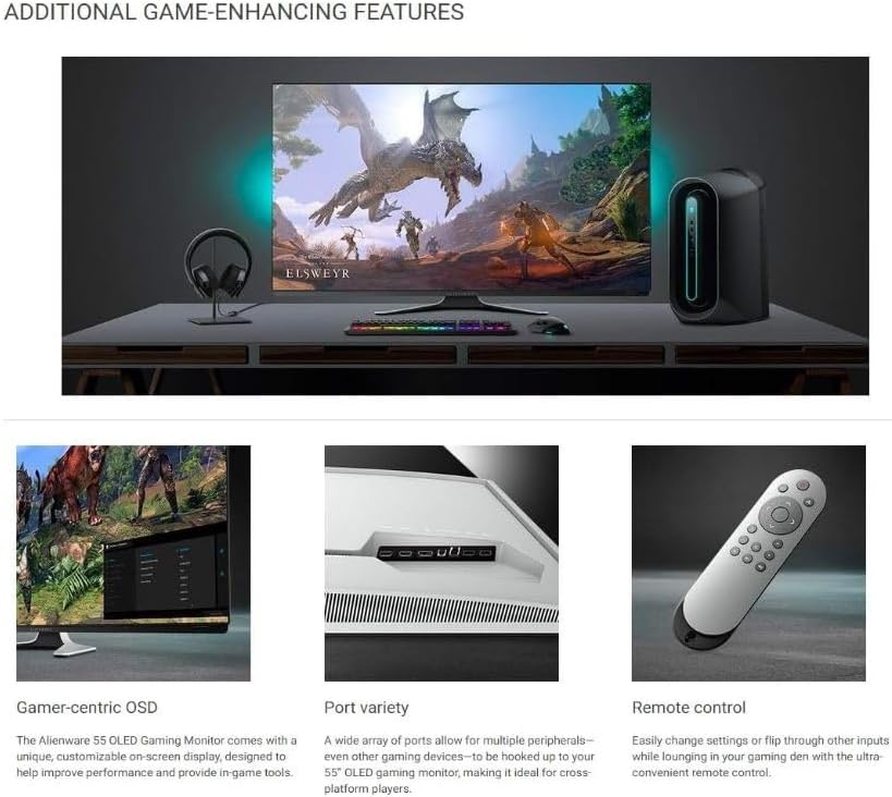 55" OLED Gaming Monitor 4K 120Hz D9161