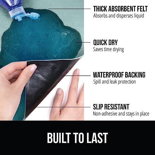 Gray 28 x 22 in Waterproof Silicone Under Sink Mat W419627