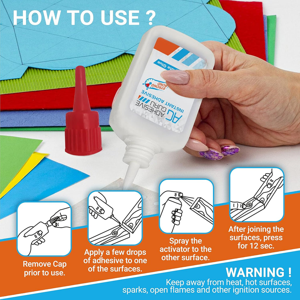 0.9 oz - 3.38 fl oz Cyanoacrylate Glue and Activator U133097