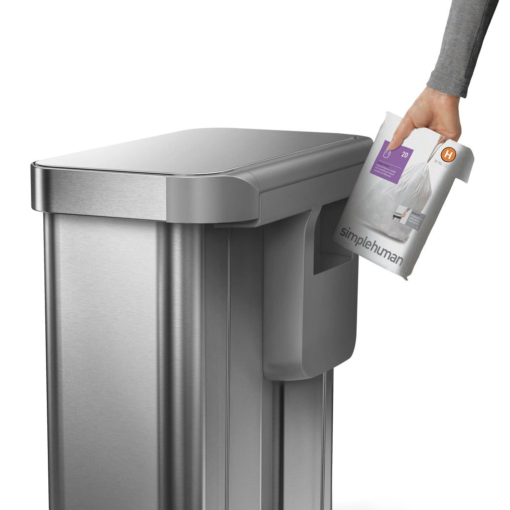 58 Liter Stainless Steel Dual Compartment Step Trash Can J4150