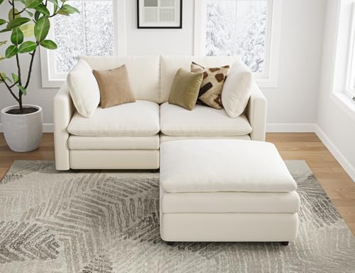 L Shaped Sectional Couch with Ottoman 4 Seats Sofa Y4012