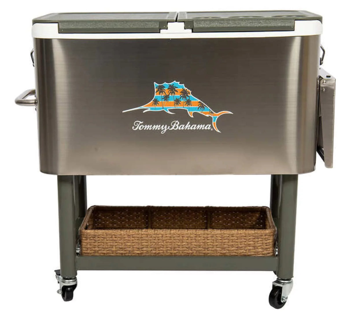100 Qt Stainless Steel Rolling Cooler S269221