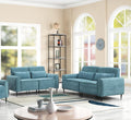 Blue Chenille Sofa Loveseat Set H44735