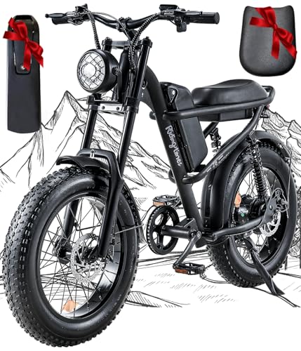 1500W Electric Bike with Full Suspension, 20" Fat Tire, 31.2AH Battery P705235