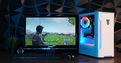 White Gaming PC Desktop Computer C176