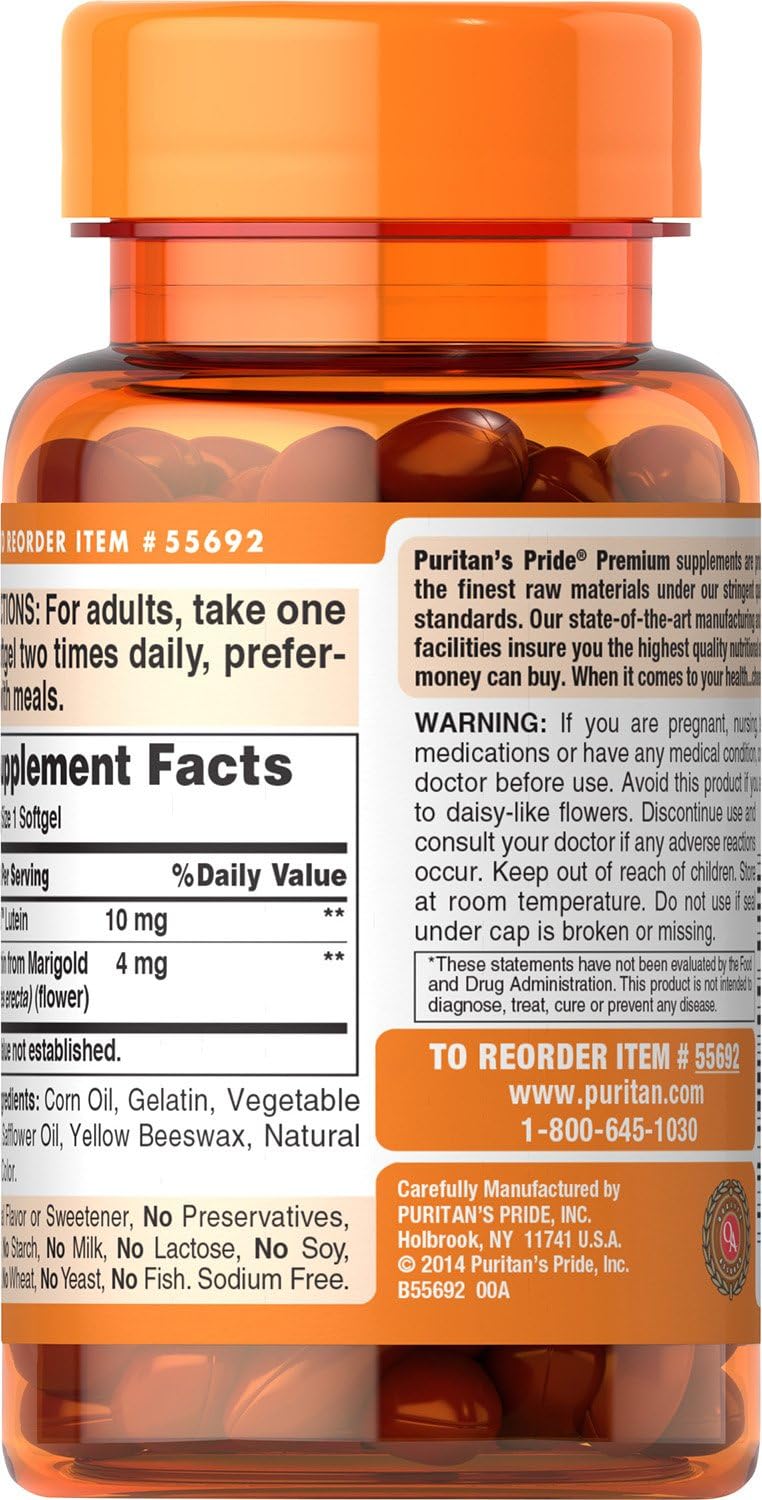 Zeaxanthin 4mg with Lutein 10mg, 60 ct X9521