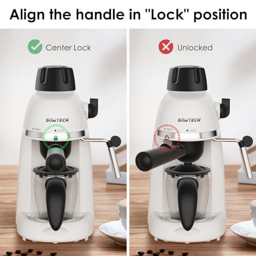 Black 3.5 Bar Espresso Cappuccino Machine with Milk Frother, 800W Y8307