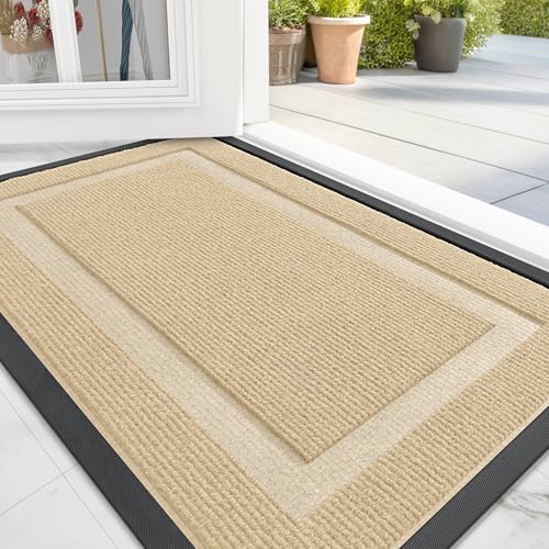 Black 36x24 Natural Rubber Front Door Mat H849