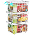 3 Pack Adjustable Black Freezer Organizer Bins H91827