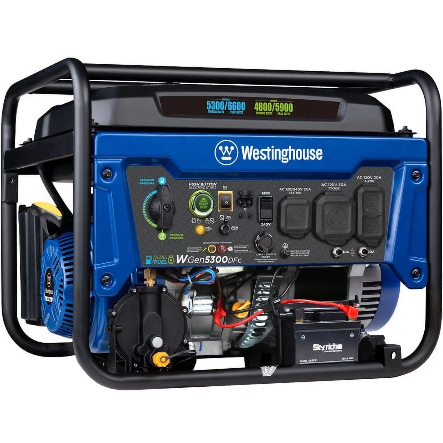 6600 Peak Watt Dual Fuel Portable Generator W8030
