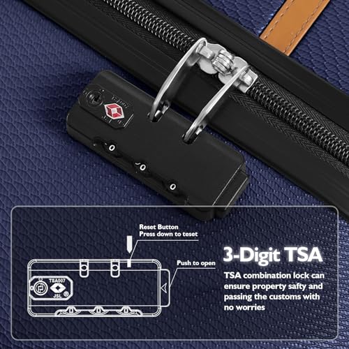 Cream Hardside Suitcase with Spinner Wheels TSA Lock 28-Inch I50807