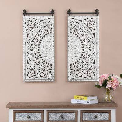 Decorative Carved Floral Wall Décor L344