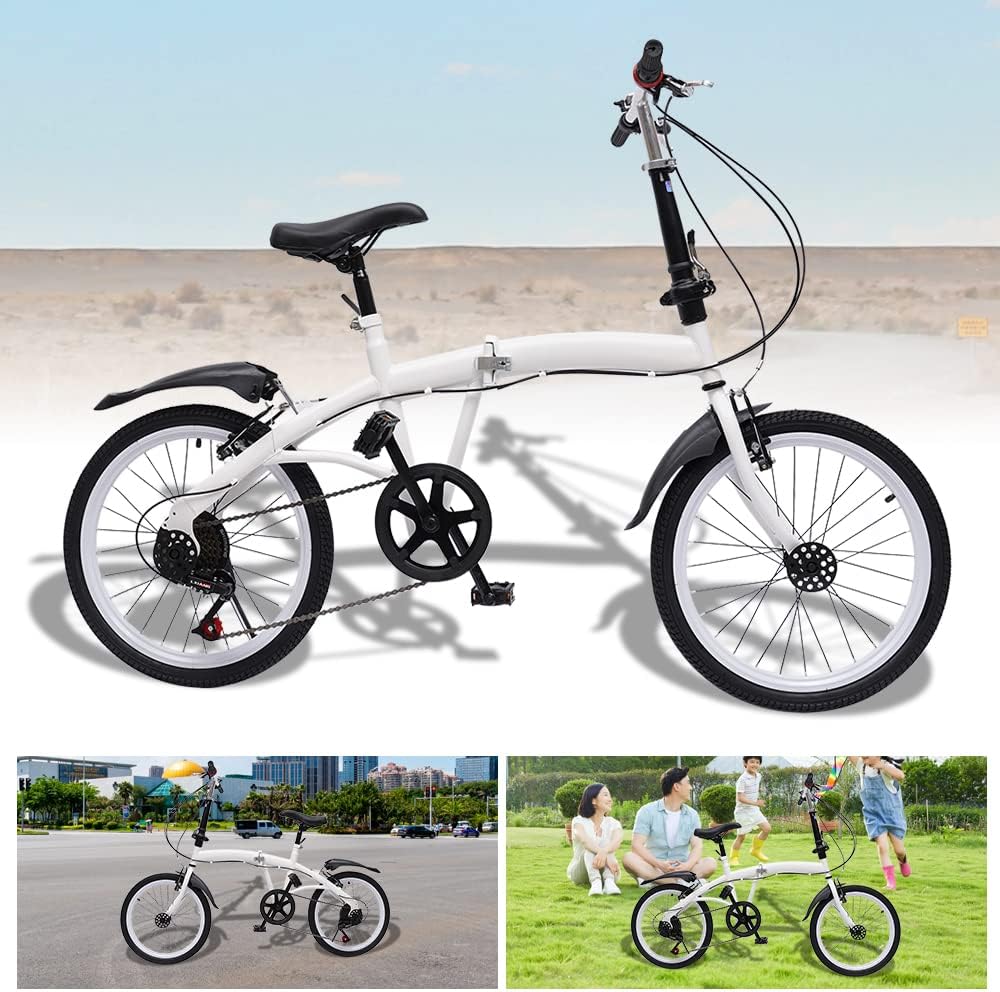 20" 7 Speed Folding Bike Carbon Steel K354347
