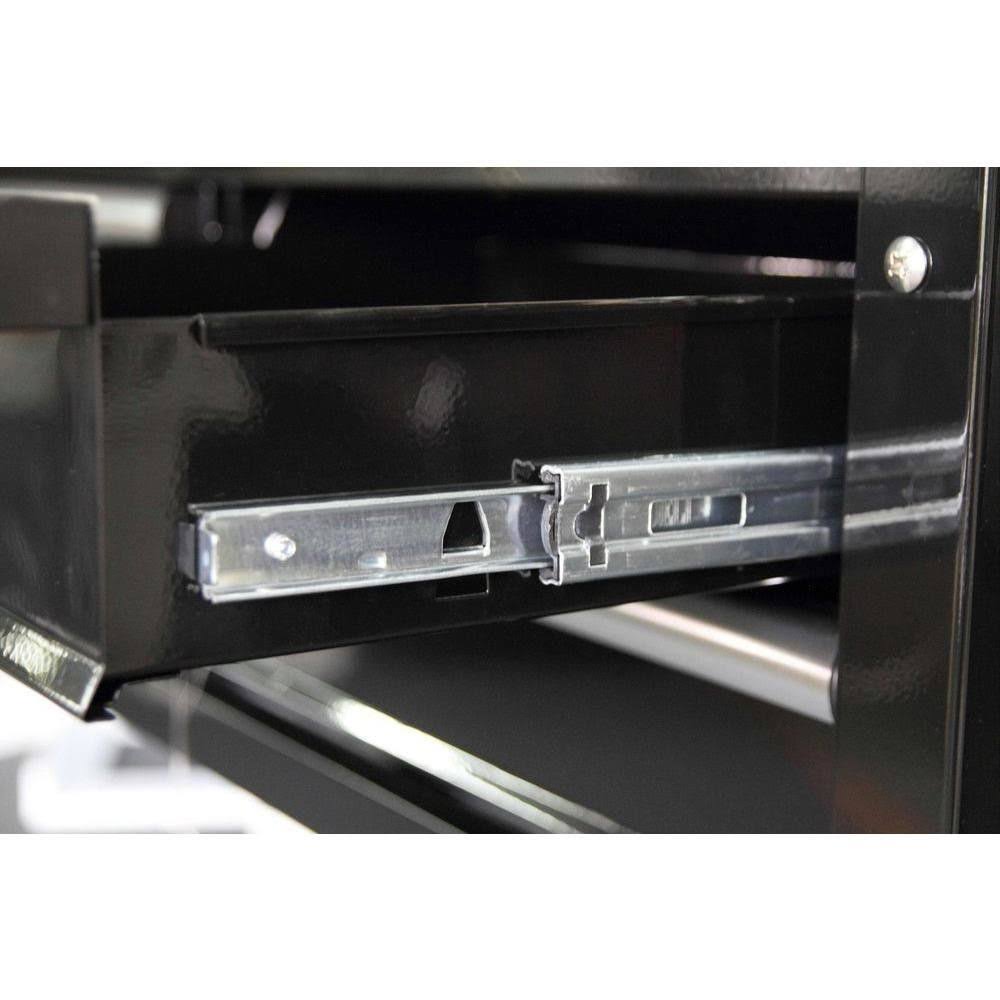 36 in. 3-Drawer Rolling Tool Cabinet Cart with Wood Top Black R2264