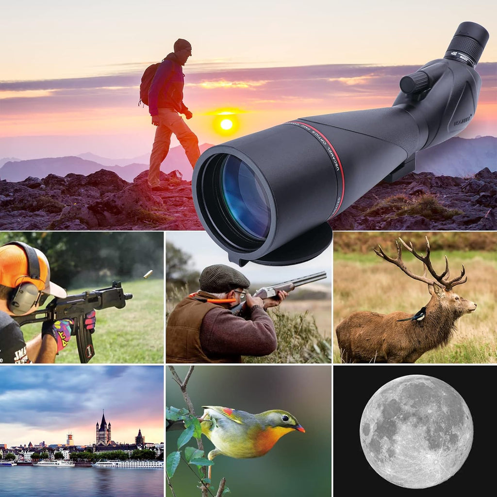 20-60x80 Waterproof BAK4 Spotting Scope with Tripod E116