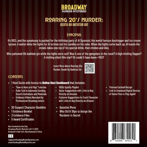 Murder Mystery Game Physical Game Kit V689