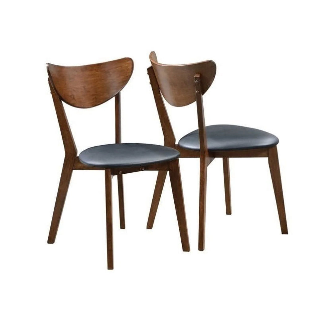 5 Piece Dining Table and 4-Chair Set in Dark Walnut T79267