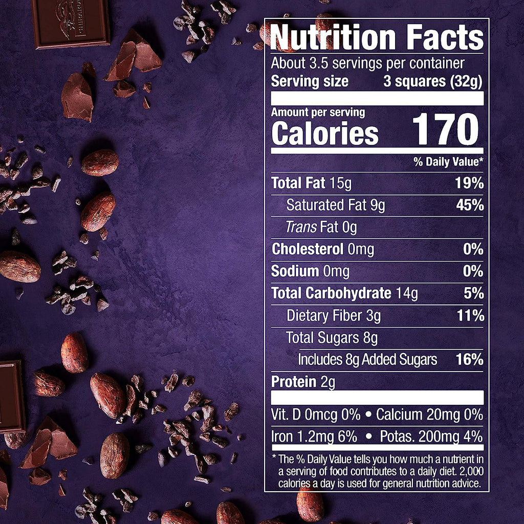 72% Cacao Dark Chocolate Squares (Pack Of 3) T543