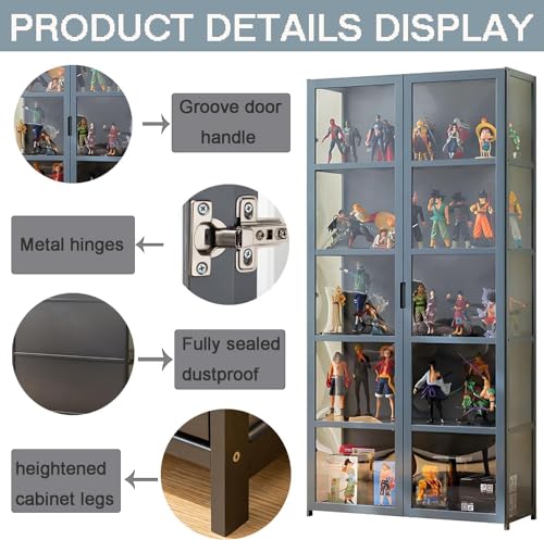 5-Tier Curio Display Cabinet with Acrylic Door Q3168