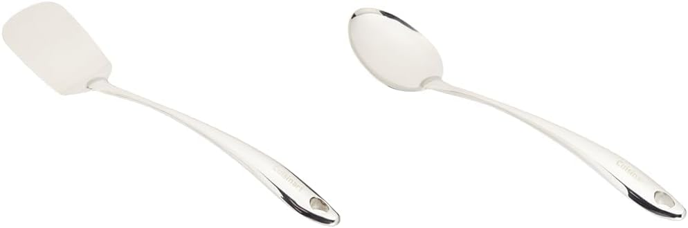 Stainless Steel Solid Turner and Solid Spoon Kitchen Utensil Set D327