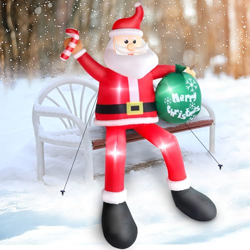 8 FT Blow Up Santa Claus with Gifts Bag Outdoor Decorations O15278