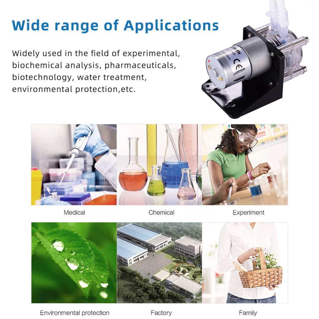 DC 12V Peristaltic Pump with Silicone Tubing J934