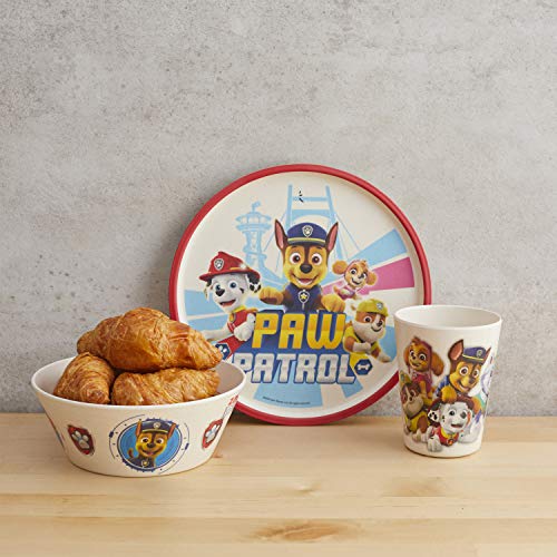 3 Piece Melamine Bamboo Kids Dinnerware Set C21680