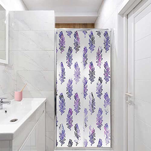 Boho Blue PVC Frosted Window Film, 23.6 in x 78.7 in B634034