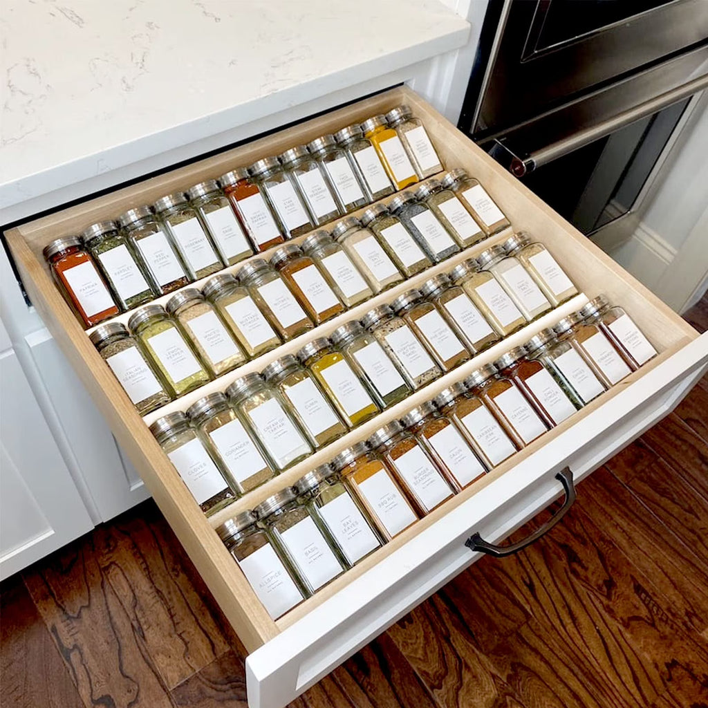 4 Tier 2 Set Expandable Acrylic Spice Drawer Organizer V1568