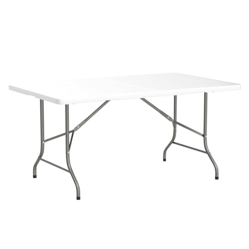 White Plastic 6ft Folding Table D622197