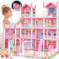 4-Story 15 Rooms Dollhouse with 3 Dolls, Lights, Furniture and Accessories P29161