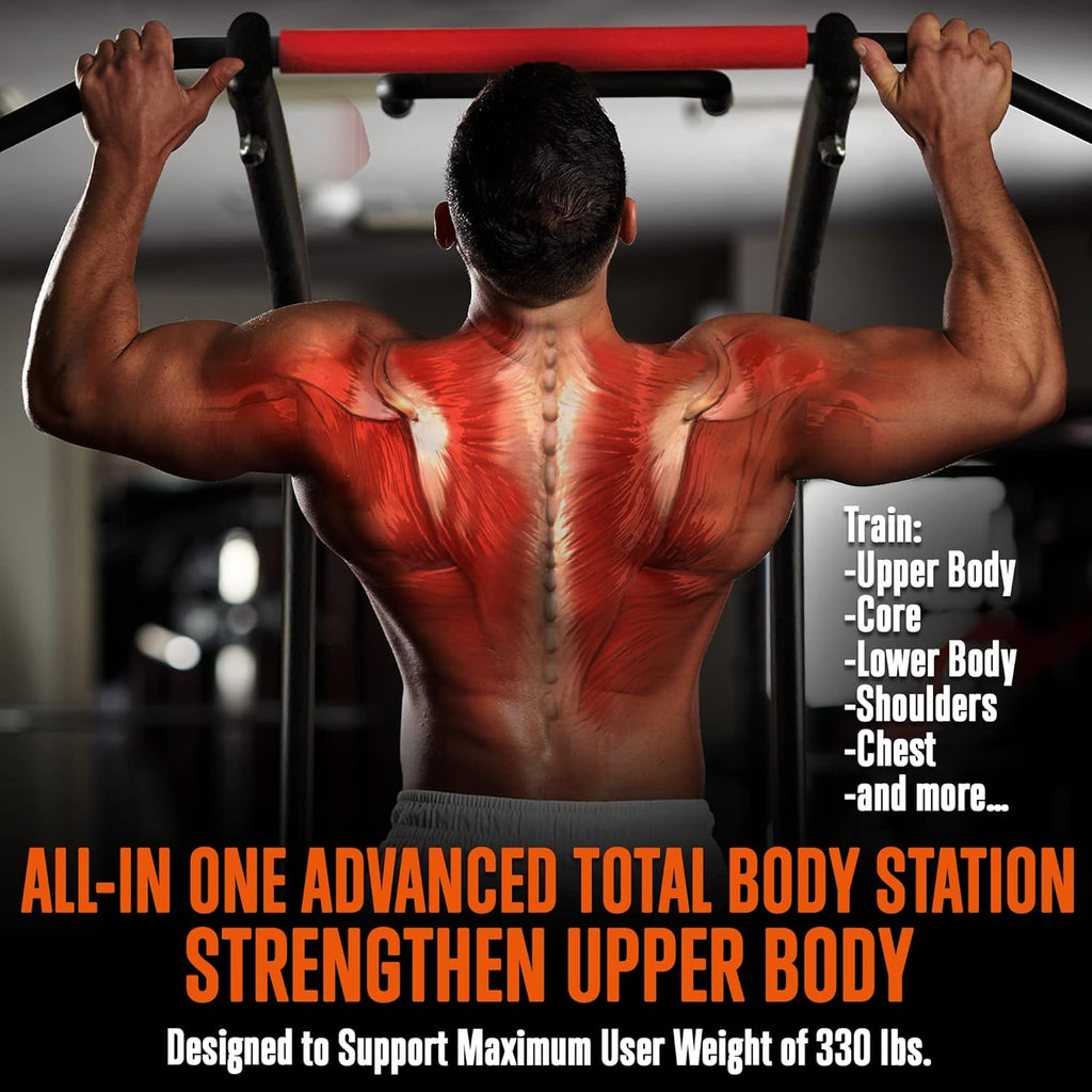 Multifunctional Pull-Up Workout Station with Steel Main Frame J9017