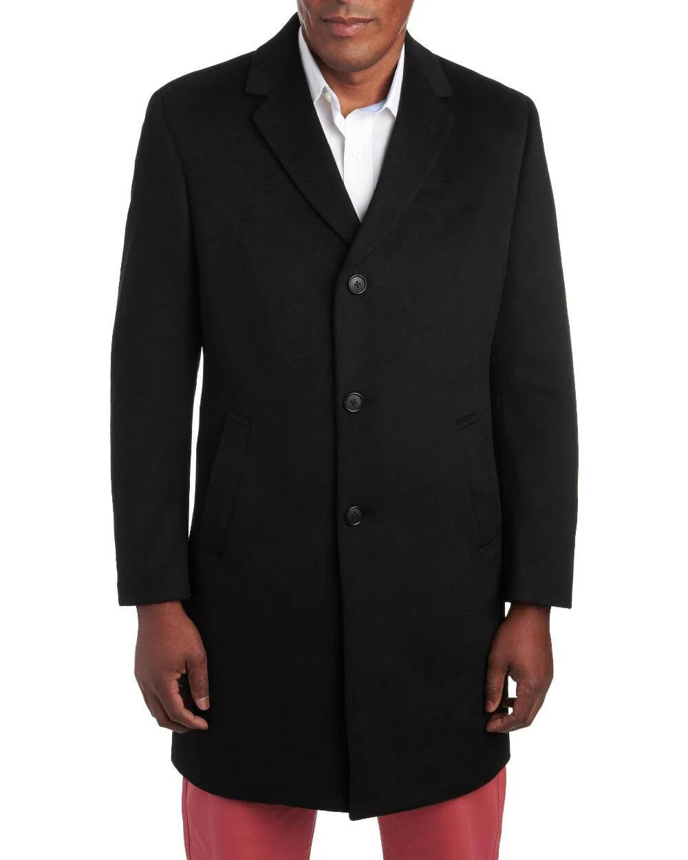 Black Wool-Blend Over Coat I282