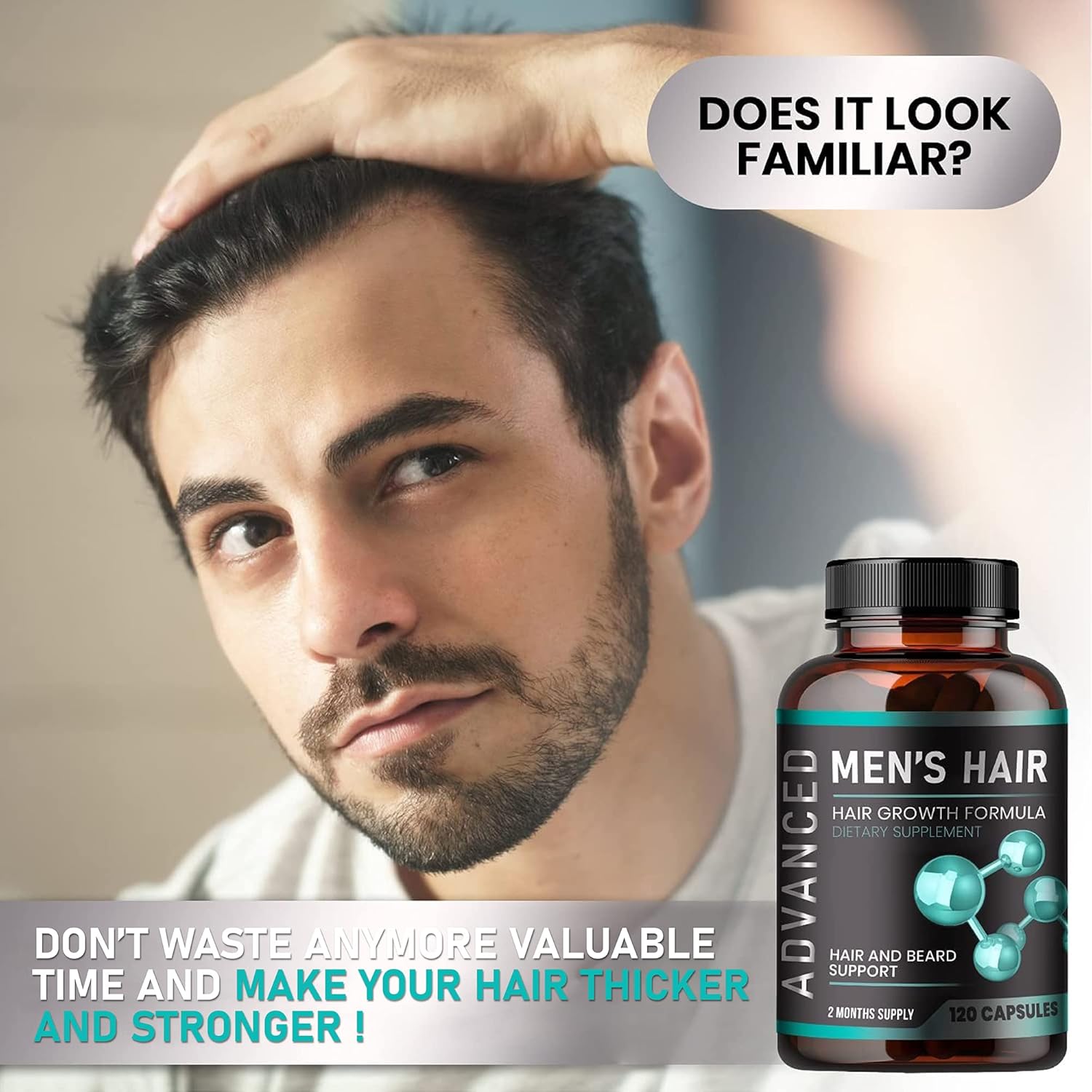 Hair Growth Vitamins, 120 Capsules T9662