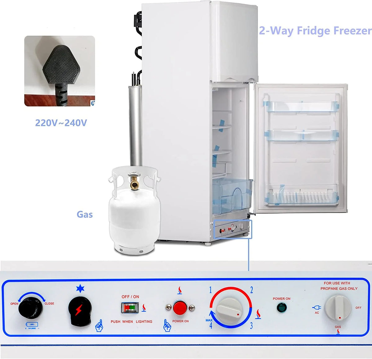 6.5 Cu ft Propane Refrigerator Gas Fridge Q815956