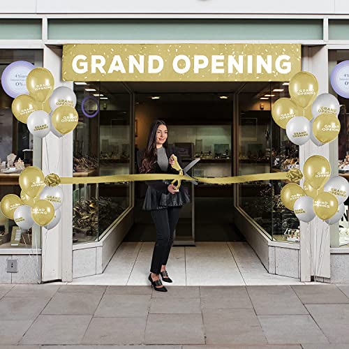 25" Giant Scissors with Gold Satin Ribbon, Banner, Bows, Balloons X183075