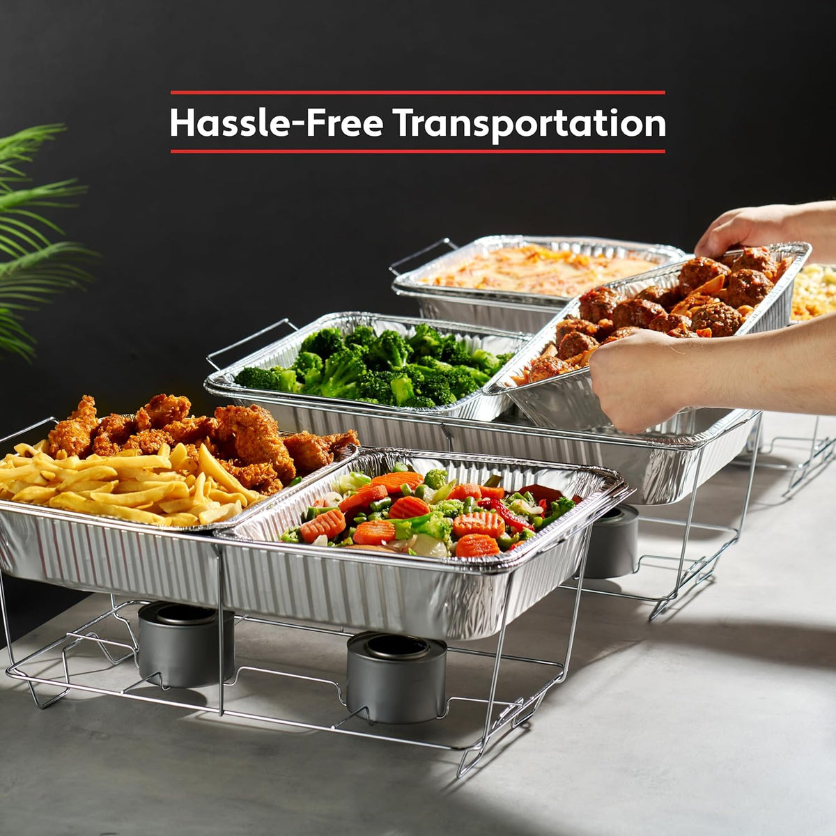 25 Pack 9x13 Aluminum Baking Pans with Lids M85875