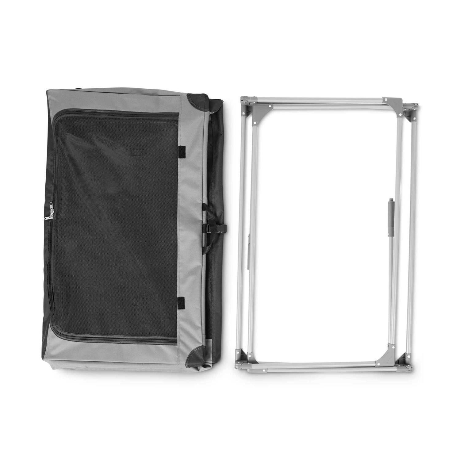 Portable Canvas Dark Grey Dog Crate P11918