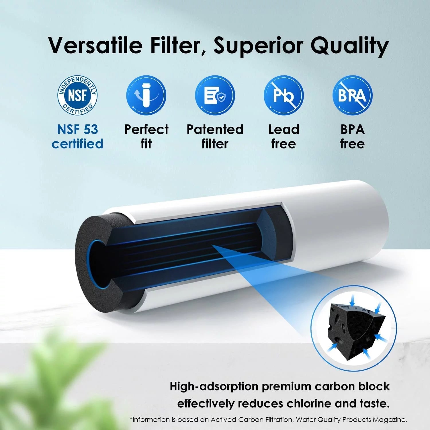 NSF 53&42 Certified Refrigerator Water Filter, 6 Filters I739